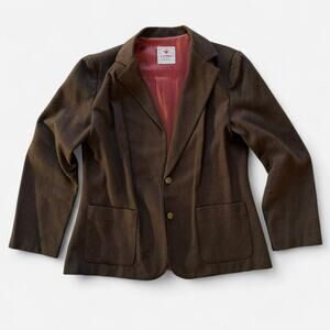 Vintage Brown Coronet Wool Blend Button-Up Blazer
